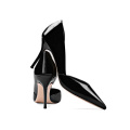 2019 High Heel Women's Pumps Black Genuine Leather x19-c053C Ladies Women custom Dress Shoes Heels For Lady